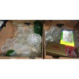 2 CARTONS OF MIXED GLASSWARE