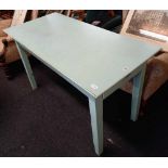 PAINTED PINE KITCHEN TABLE WITH FORMICA TOP