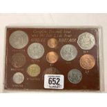 A PLASTIC SET OF THE LAST & S.D COINS 1967