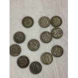 TWELVE SILVER 3 PENCES