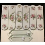 COLLECTION OF 8 VINTAGE BEVELLED EDGE DOOR FINGER PLATES