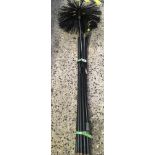 SET OF PLASTIC DRAIN RODS & CHIMNEY BRUSH