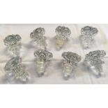 8 GLASS THREADED FURNITURE KNOBS