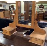 MODERN PINE DRESSING TABLE MIRROR WITH DRAWERS