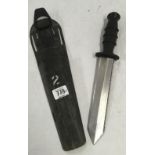 ROYAL NAVY CLEARANCE DIVERS KNIFE IN ISSUE SCABBARD, NO STRAPS