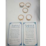 BAG OF 5 GOLD PLATED RINGS