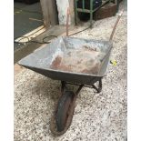 GALVANISED WHEEL BARROW WITH HARD WHEEL