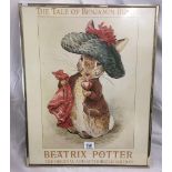 FRAMED COLOURED ADVERTISING PRINT FOR BEATRIX POTTER'S THE TALE OF BENJAMIN BUNNY, THE ORIGINAL