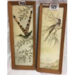 PAIR OF FINE QUALITY WATERCOLOUR PORTRAITS OF TROPICAL BIRDS SAT IN BRANCHES