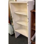 WHITE PAINTED BOOKCASE A/F