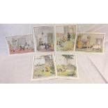 GROUP OF 6 COLOUR PRINTS FROM WINNIE THE POOH IN A FOLIO
