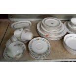 SHELF OF ROYAL DOULTON PASTORAL PART DINNER SERVICE & PART SUSIE COOPER TEA SERVICE