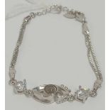 SILVER STONE SET BRACELET