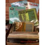 CARTON OF MISC LP RECORDS INCL; WEST SIDE STOREY, REX HARRISON, & OTHERS