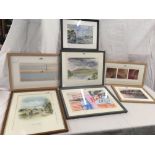 COLLECTION OF 7 VARIOUS FRAMED PRINTS & PHOTO'S (THE BIG PRIZE PICTURE)