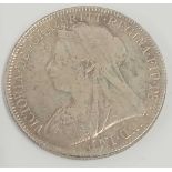 A VICTORIAN SILVER FLORIN 1895