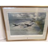 LARGE FRAMED LIMITED EDITION PRINT OF FRANK WOOTTON, ROYAL AIR FORCE BENEVOLENT FUND 50TH