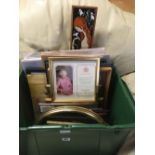 CARTON OF VARIOUS FRAMED PAINTINGS & PRINTS