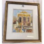 JUNE ARNOLD, WATERCOLOUR OF A HOUSE, SIGNED