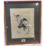 WATERCOLOUR OF AN ENGLISH SETTER, INSCRIBED HENRY WILKINSON TO THE REVERSE