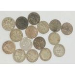 SILVER 3 PENCE'S (15)