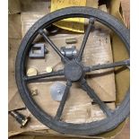 SMALL CARTON WITH STUART TURNER ENGINE CASTING'S & BEEM ENGINE FLY WHEEL