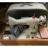 JONES MODEL D-66 ELECTRIC SEWING MACHINE IN CASE