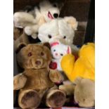 4 CARTONS OF MISC TEDDY BEARS & DOLLS, SOME BY TY METRO & OTHER MAKES