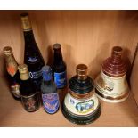 2 WADE WHISKY BARREL BOTTLES, EMPTY & VINTAGE BEER ETC