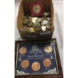 CARTON OF COINS & TOKENS