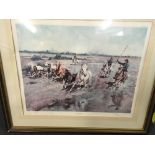 LARGE LIMITED EDITION (150 OUT OF 500) F/G PRINT TITLED ''CAMARGUE ROUNDUP'' BY TERRANCE CUNEO,