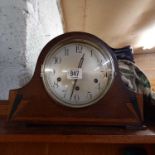 ART DECO OAK STRIKING MANTLE CLOCK