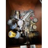 CARTON WITH VARIOUS OXY-ACETYLENE GAUGES & OTHER PARTS