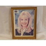 AUTOGRAPHED PHOTOGRAPH OF MALANDRA BURROWS, ACTRESS. PLAYED KATHY GLOVER IN THE TV SERIES,