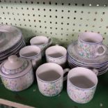 SHELF OF ROYAL PORCELAIN DINNER & TEA WARE