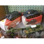 HERCULES DIE CAST MOBILE CRANE & HAWITZER BOXED RUSSIAN T 34 TANK & BOXED TANK DESTROYER