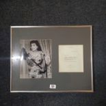 FRAMED PHOTOGRAPH & SIGNED LETTER OF JOAN CRAWFORD & FRAMED PHOTOGRAPH'S & SIGNATURES OF BETTE