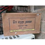 EXETER CITY STEAM LAUNDRY CARDBOARD BOX