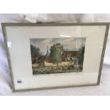 A HAND-COLOURED AQUATINT BY MARCEL JACQUES ''THE HOUSE OF ROUSSEAU'' WITH VARIOUS PENCIL INSCRIBED