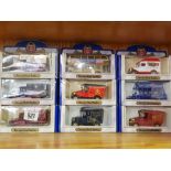 9 DIECAST METAL REPLICA'S BY OXFORD DIECAST OF LORRIES & BUSES