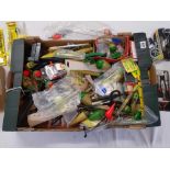 BOX OF FISHING LURES FLOATS & WEIGHTS