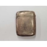 A PLAIN SILVER VICTORIAN VESTA CASE, B'HAM 1892