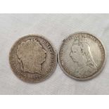 TWO MORE SHILLINGS 1817 & 1891