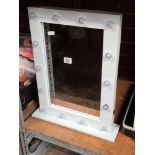 WHITE MAKE UP MIRROR WITH LIGHTS