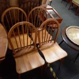 SET OF 4 ERCOL WINDSOR STICK BACK CHAIRS