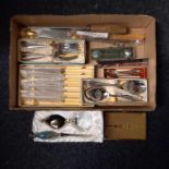 SMALL CARTON OF MISC CUTLERY