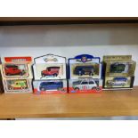 8 BOXED TOYS INCL; OXFORD DIECAST, WELLY MINI COOPER & PTHERS
