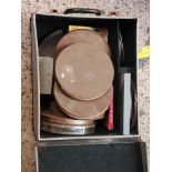 CASE WITH QTY OF VINTAGE FILM CANISTER WITH VARIOUS FILM, CAR RACING, WALT DISNEY 8MM CARTONS,