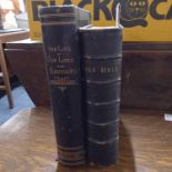 JAMES HOLY BIBLE DATED 1856 & THE LIFE OF OUR LORD & SAVIOUR WITH 283 ENGRAVINGS DATED 1871