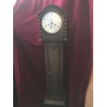 OAK GRAND DAUGHTER CLOCK BY W GREENWOOD & SONS, LEEDS & HUDDERSFIELD, APPROX 53'' HIGH